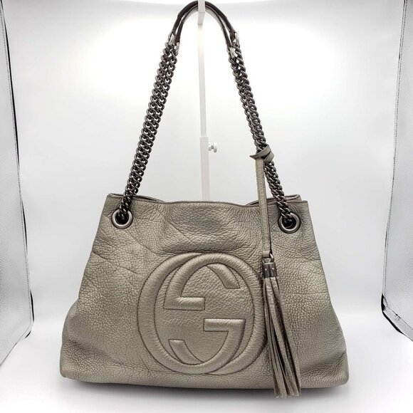 100% Authentic Gucci GG Soho on Chain Medium Shoulder Bag - Picture 1 of 16
